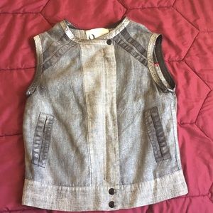 Gilet without sleeves in linen